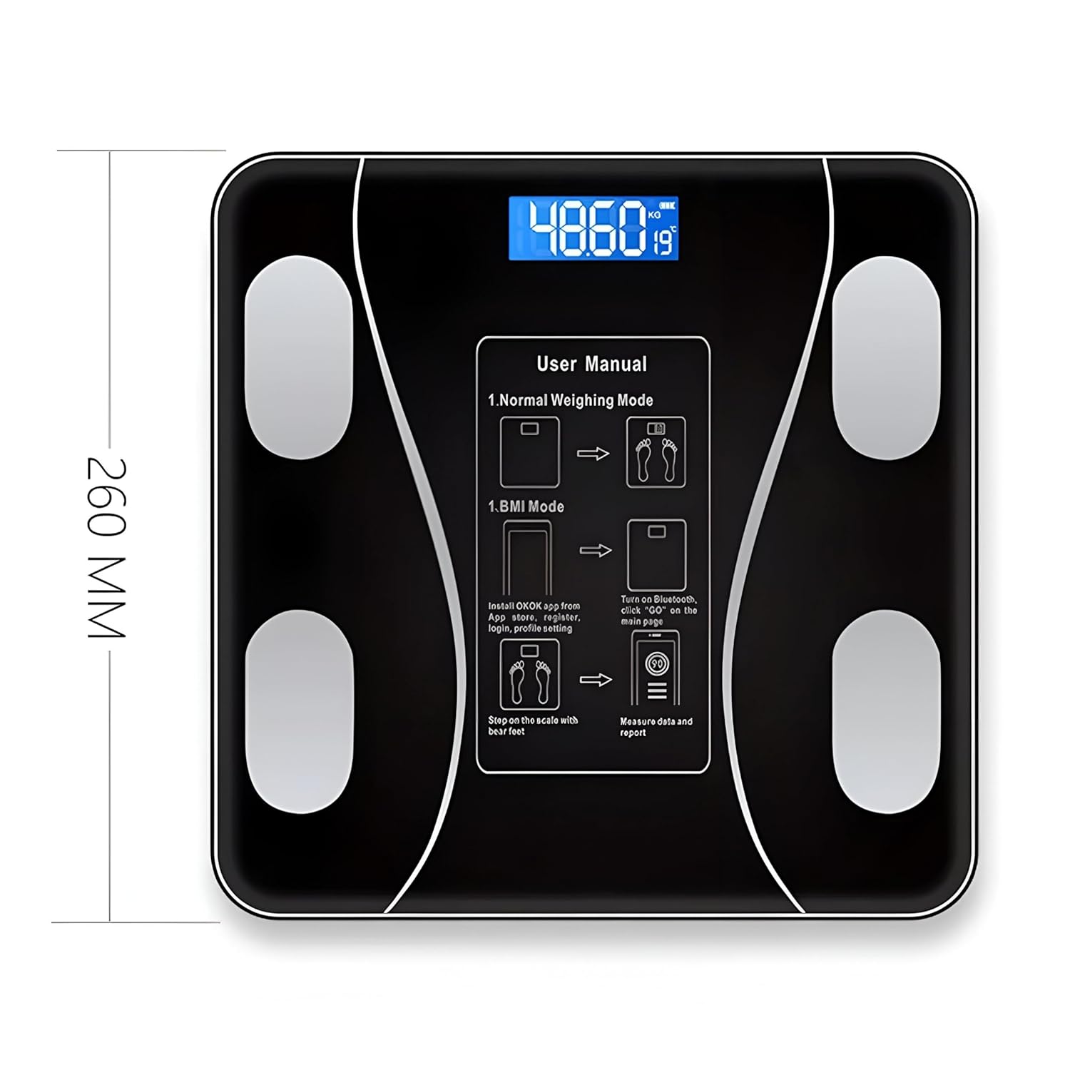 ميزان ذكي رقمي بتقنية البلوتوث